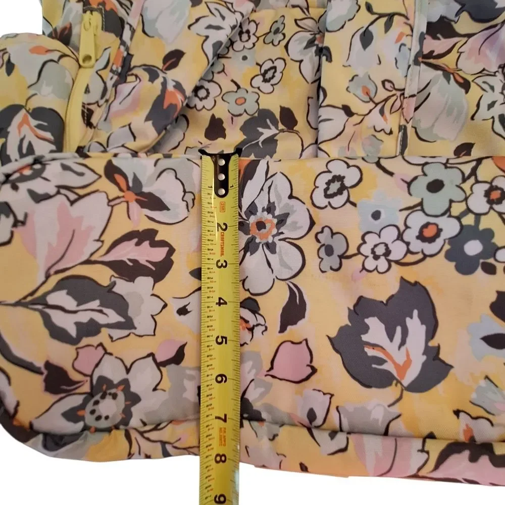 Vera Bradley Sunny Garden ReActive Backpack Sport Bag Yellow Floral Huge NWOT